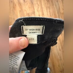 Madewell Charcoal High Rise Skinny 27 Tall